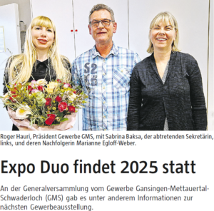 Expo Duo findet 2025 statt